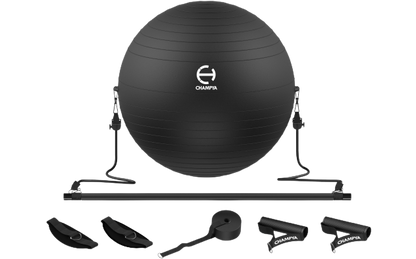 Exercise Ball and Pilates Bar Set
