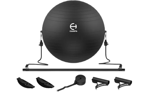 Exercise Ball and Pilates Bar Set - Image 2